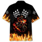 Motocross Racing Fire Hawaiian Shirt