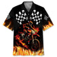 Hawaiian Shirt / Adults / S Motocross Racing Fire Hawaiian Shirt