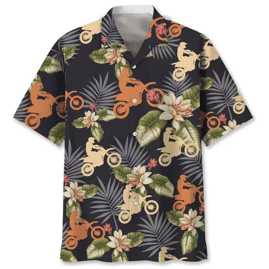 Hawaiian Shirt / Adults / S Motocross Tropical Hawaiian Shirt