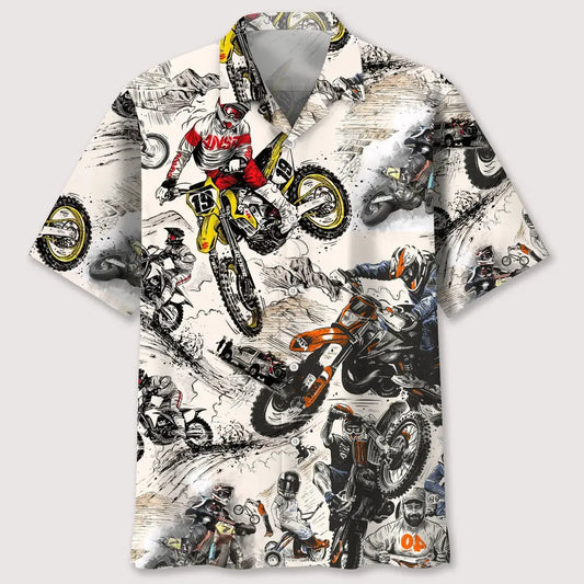 Hawaiian Shirt / Adults / S Motocross Vintage Hawaiian Shirt