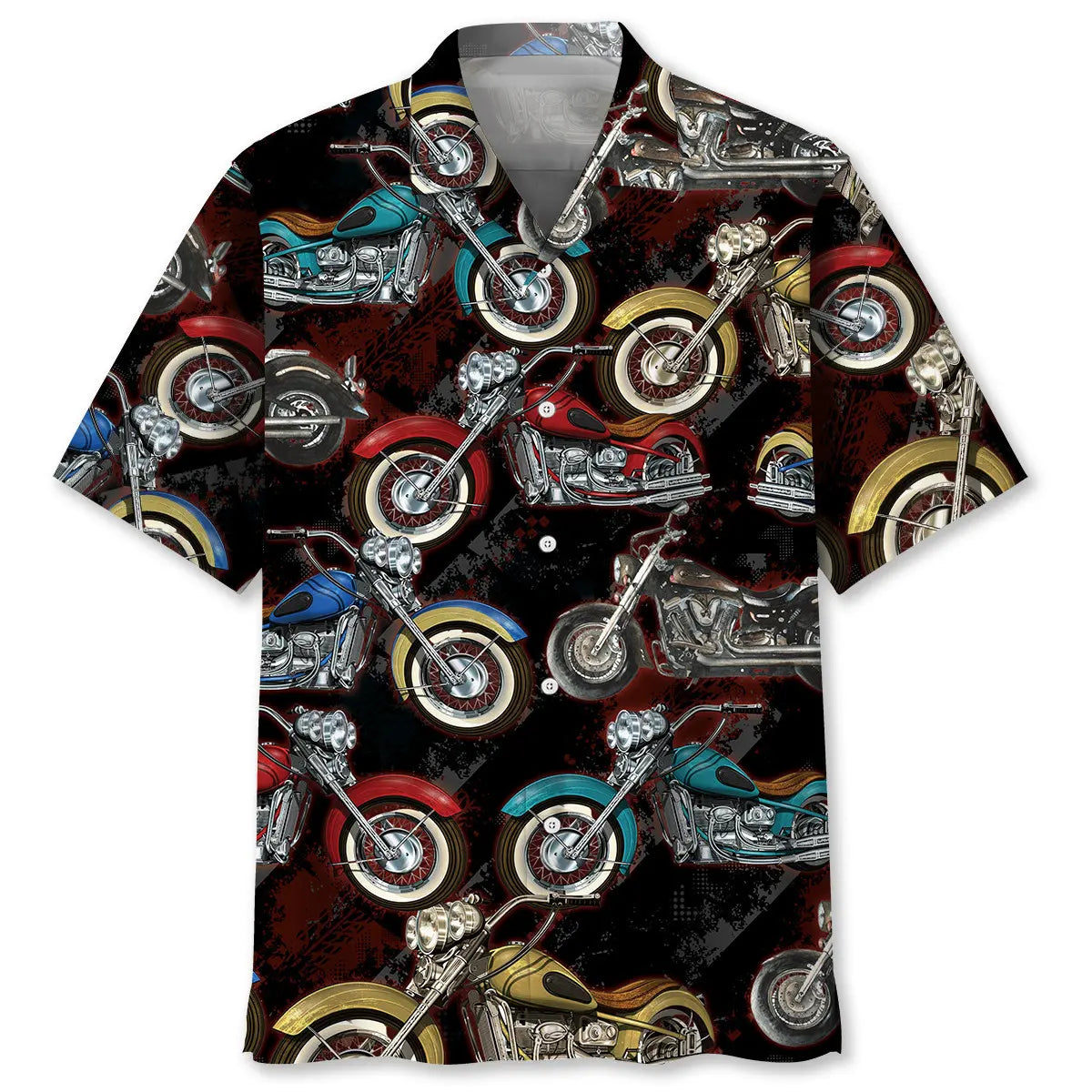 Hawaiian Shirt / Adults / S Motorcycle Black Hawaiian Shirt
