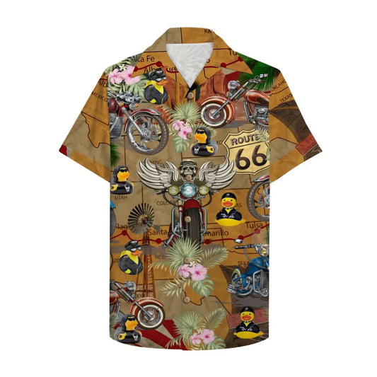 Hawaiian Shirt / Adults / S Motorcycle Rubber Duckie Unisex Hawaiian Shirt Aloha Shirt