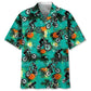 Hawaiian Shirt / Adults / S Mountain Bike Green Tropical Hawaiian Shirt