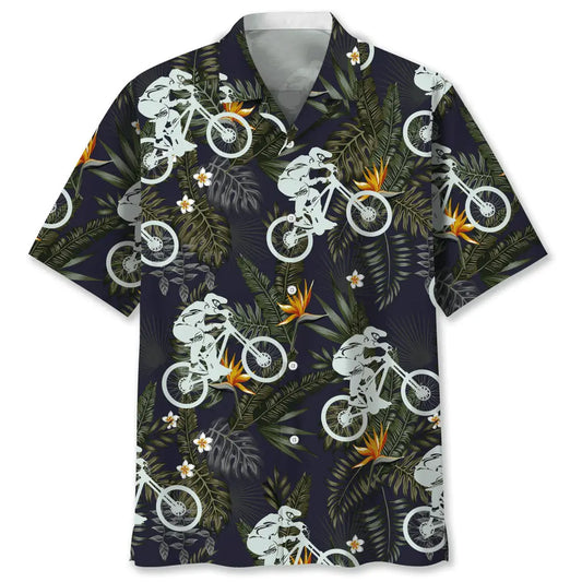 Hawaiian Shirt / Adults / S Mountain Bike Hawaiian Nature Hawaiian Shirt