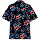 Mountain Bike Hibiscus Hologram Hawaiian Shirt