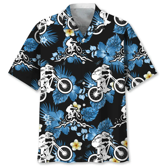 Hawaiian Shirt / Adults / S Mountain Bike Nature Hawaiian Shirt