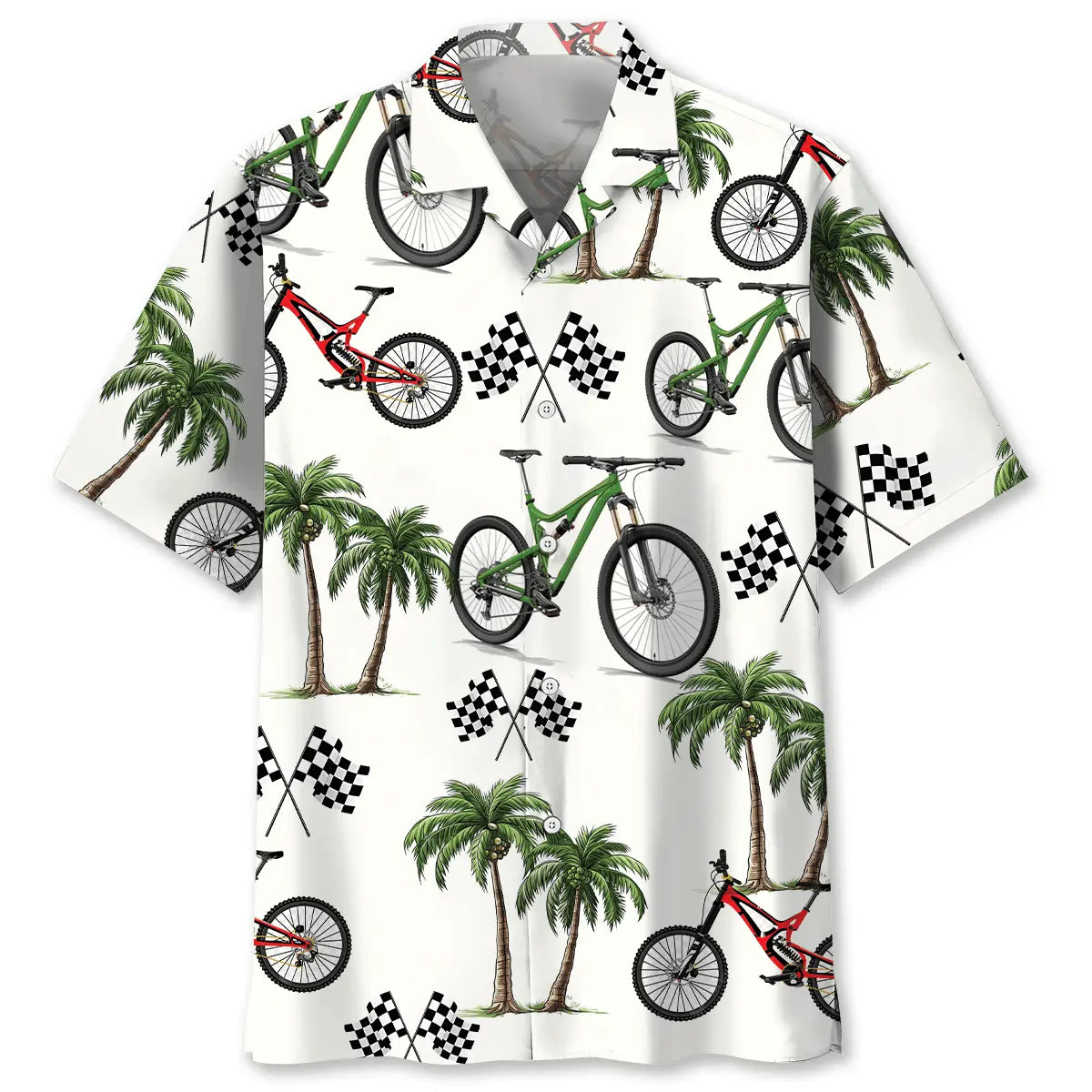 Hawaiian Shirt / Adults / S Mountain Bike Racer Hawaiian Shirt