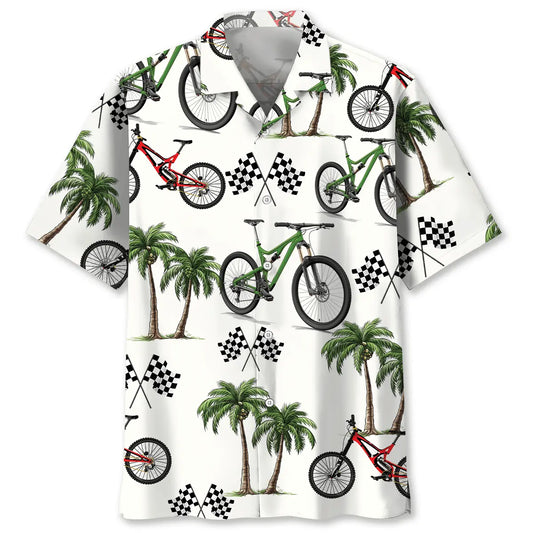 Hawaiian Shirt / Adults / S Mountain Bike Racer Hawaiian Shirt