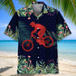 Mountain Bike Tropical Leaf Hawaiian Shirt