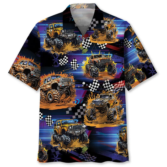 Hawaiian Shirt / Adults / S Mud Monster Truck Hawaiian Shirt