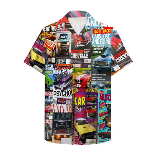 Hawaiian Shirt / Adults / S Muscle Car Magazine Unisex Hawaiian Shirt Aloha Shirt
