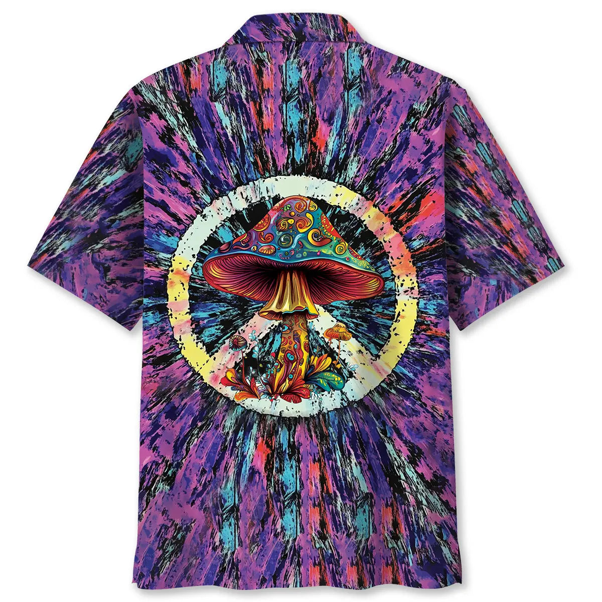 Mushroom Peace Sign Hawaiian Shirt