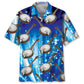 Hawaiian Shirt / Adults / S Music Banjo Blue Hawaiian Shirt