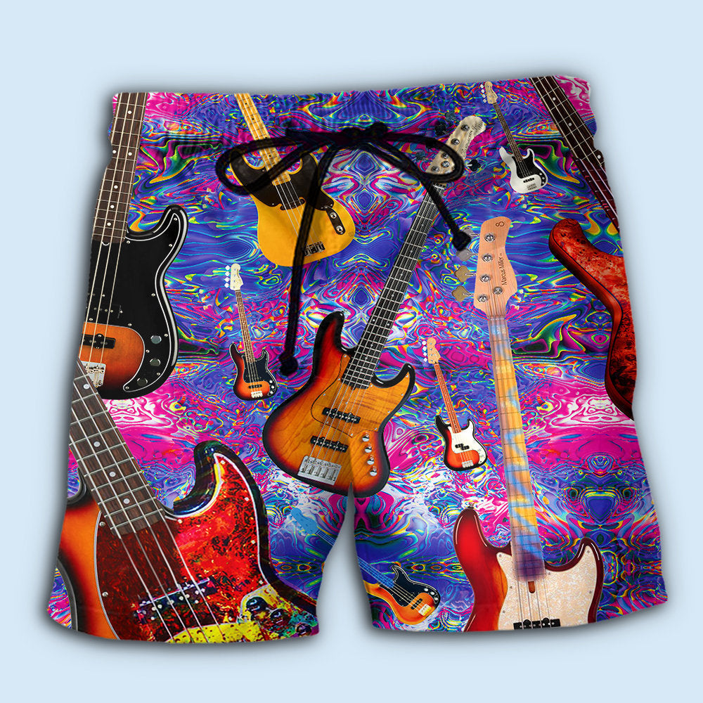 Music Life Love Guitar Colorful - Beach Short-Owl Ohh