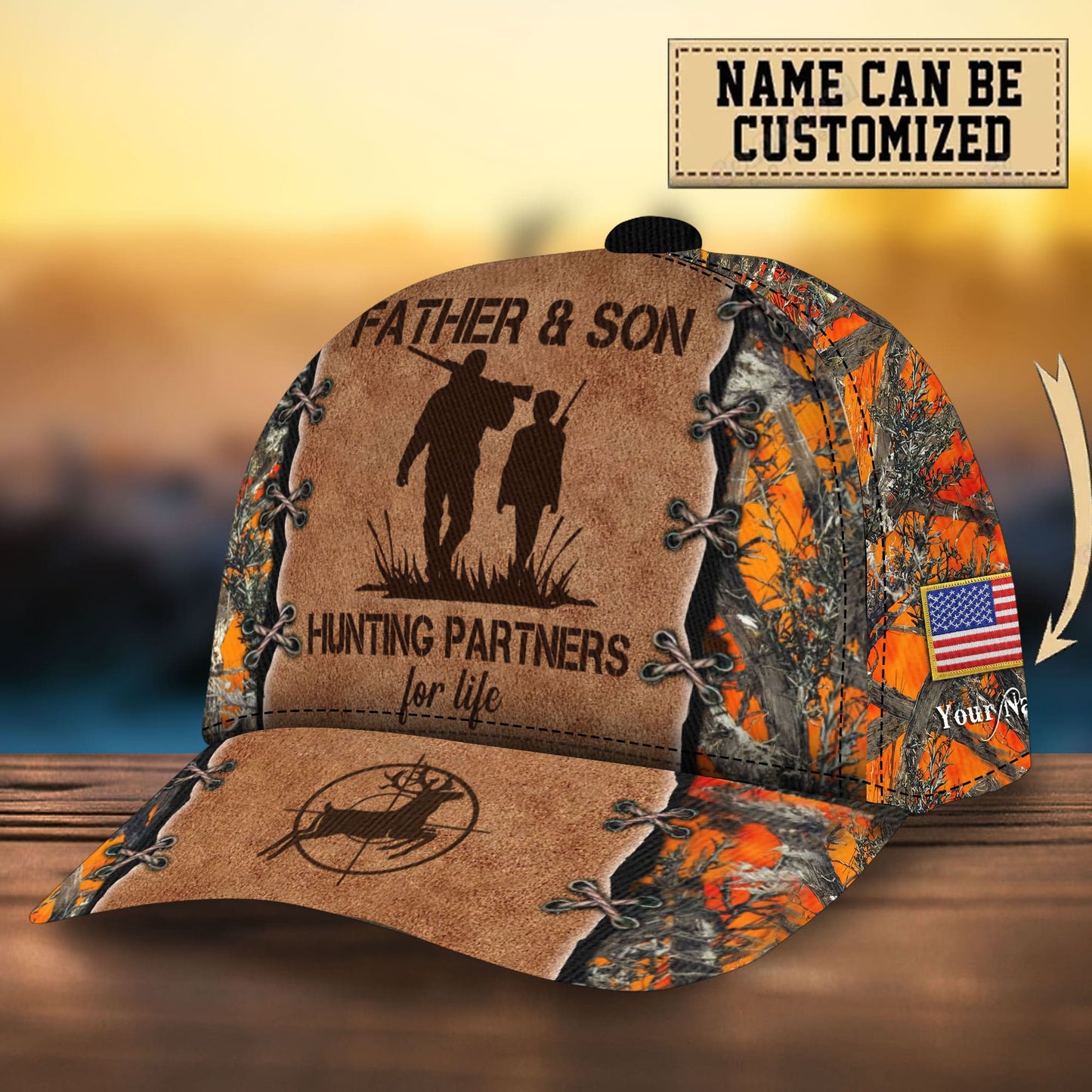 Premium Loralle Father And Son Hunting Classic Cap 3D Multicolor Personalized CAPC02DUC130222 - Owls Matrix LTD