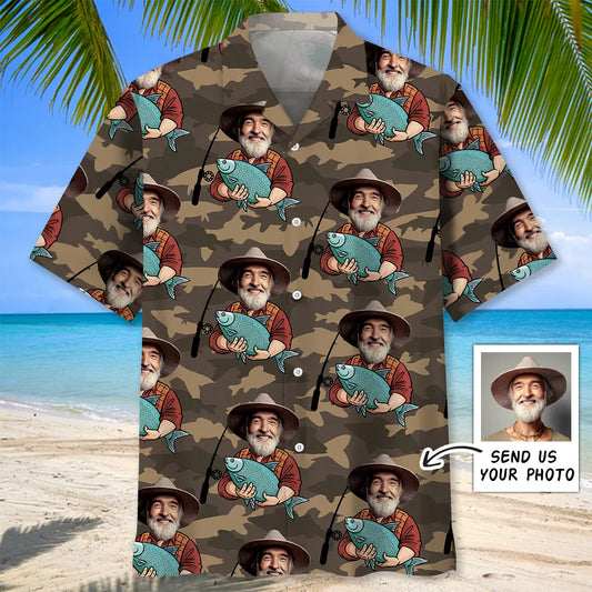 Hawaiian Shirt / Adults / S My Biggest Catch Fishing Of My Life Custom Photo Hawaiian Shirt