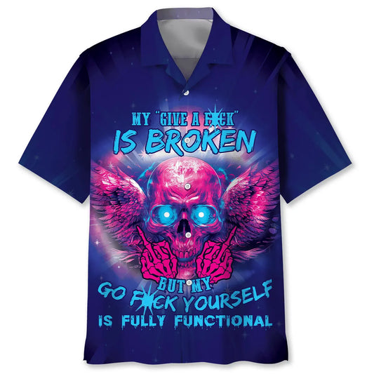 Hawaiian Shirt / Adults / S My Give A F is Broken Hawaiian Shirt