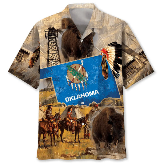 Hawaiian Shirt / Adults / S Native Oklahoma Proud Hawaiian Shirt