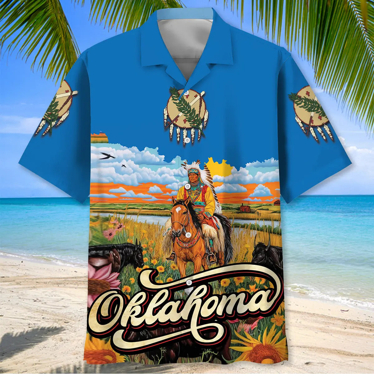 Native Oklahoma State Hawaiian Shirt