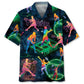 Hawaiian Shirt / Adults / S Neon Blue Tennis Hawaiian Shirt