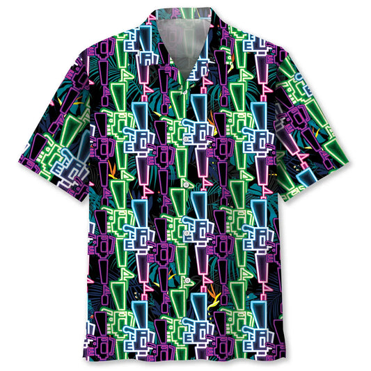 Hawaiian Shirt / Adults / S Neon Colorful Guns Hawaiian Shirt