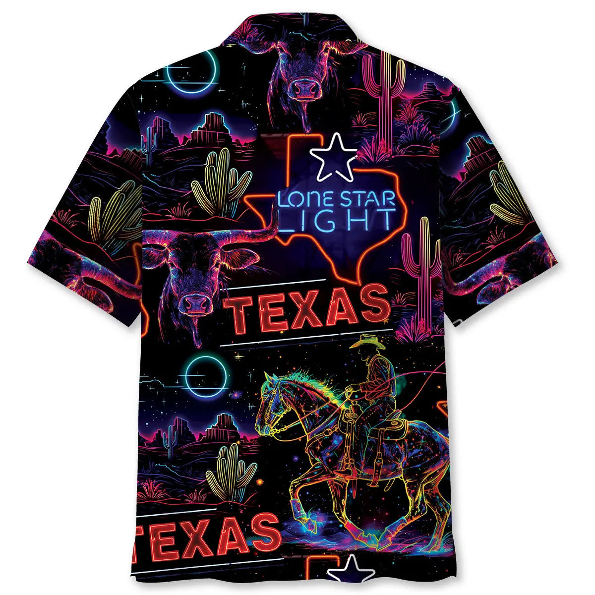 Neon Don't Mess With Texas Hawaiian Shirt