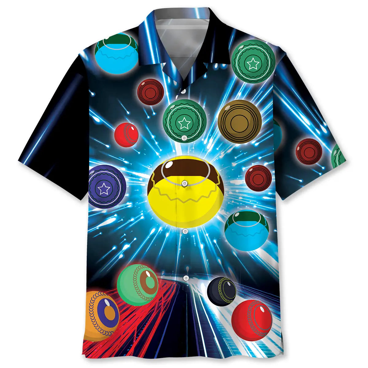 Hawaiian Shirt / Adults / S Neon Galaxy Lawn Bowl Hawaiian Shirt