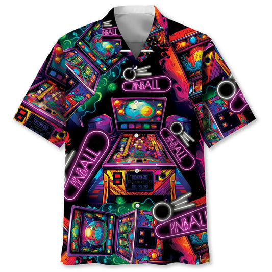 Hawaiian Shirt / Adults / S Neon Pinball Arcade Hawaiian Shirt