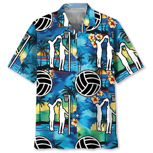 Hawaiian Shirt / Adults / S Netball Beach Hawaiian Shirt
