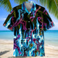 Netball Neon Fire Hawaiian Shirt
