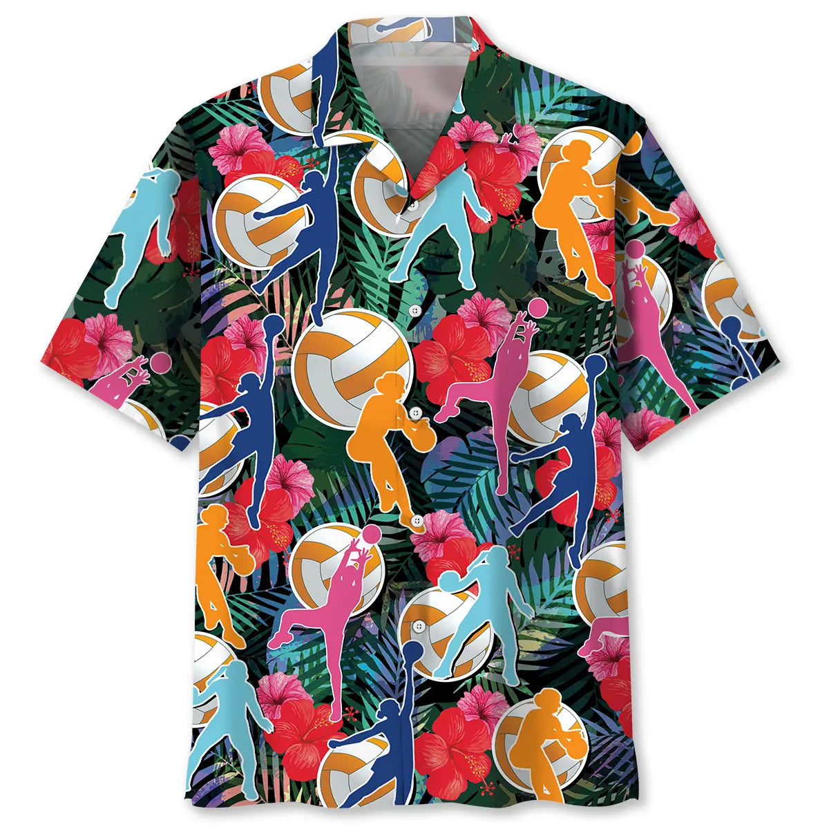 Hawaiian Shirt / Adults / S Netball Tropical Hawaiian Shirt