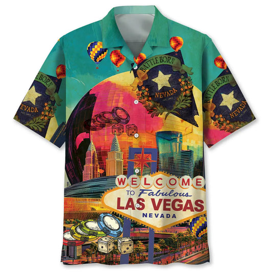 Hawaiian Shirt / Adults / S Nevada Las Vegas Pocket Hawaiian Shirt