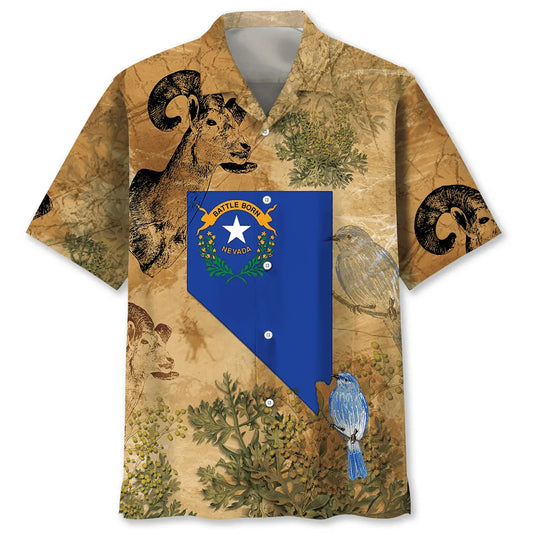 Hawaiian Shirt / Adults / S Nevada Vintage Hawaiian Shirt