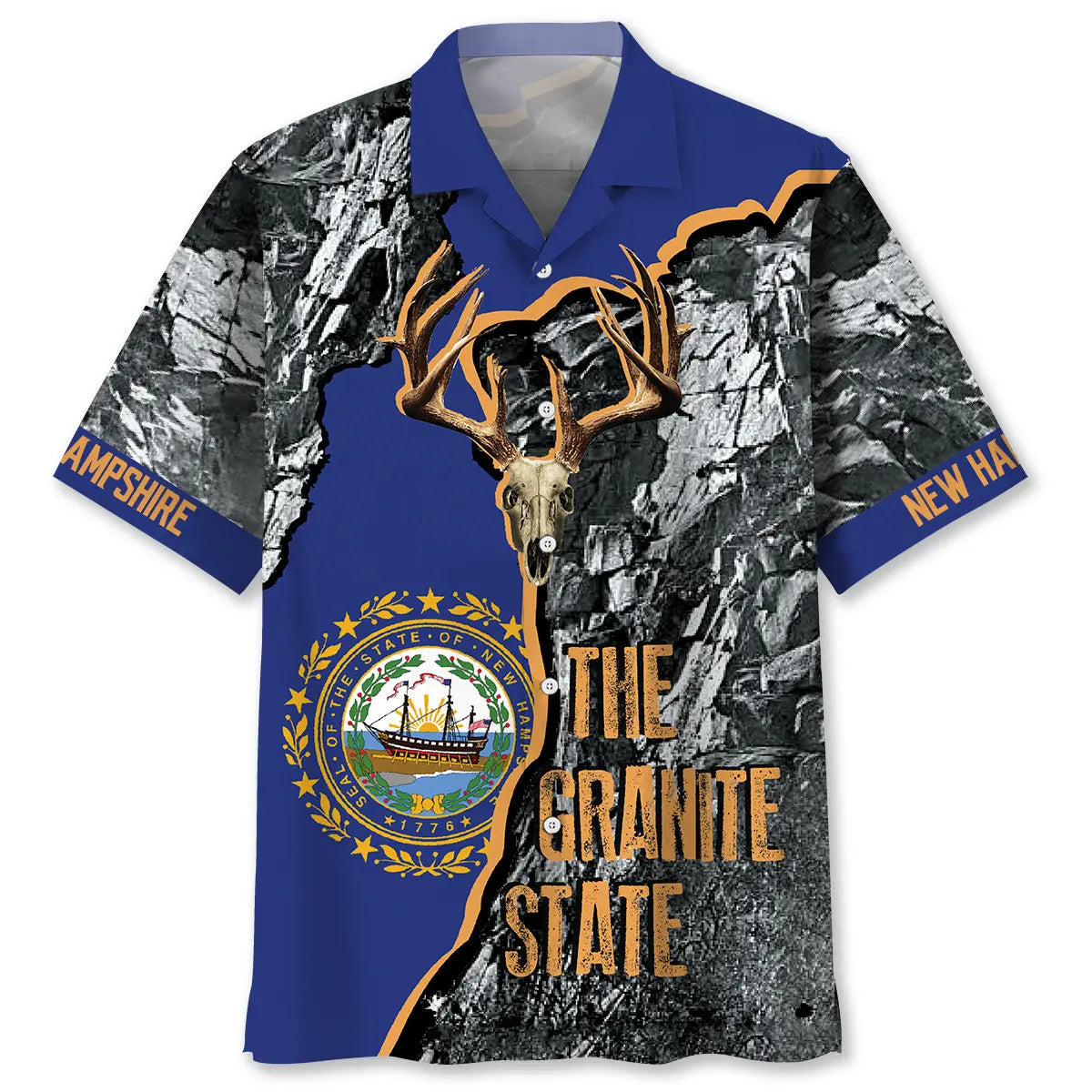 Hawaiian Shirt / Adults / S New Hampshire The Granite State Proud Hawaiian Shirt