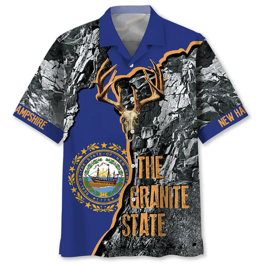 Hawaiian Shirt / Adults / S New Hampshire The Granite State Proud Hawaiian Shirt