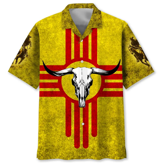 Hawaiian Shirt / Adults / S New Mexico Cowboy Vintage Hawaiian Shirt