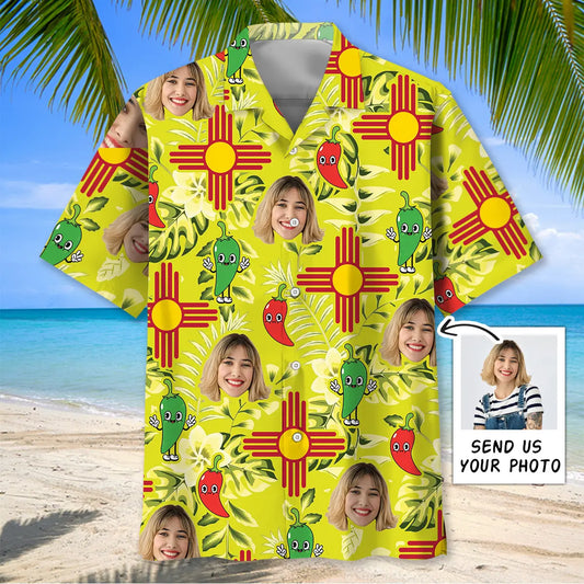 Hawaiian Shirt / Adults / S New Mexico Dancing Chilies Custom Photo Hawaiian Shirt