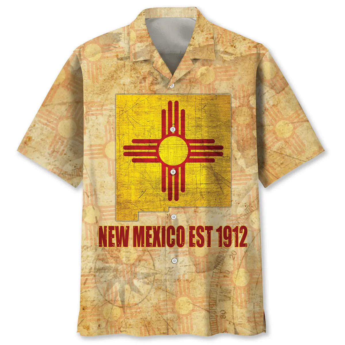 Hawaiian Shirt / Adults / S New Mexico EST 1912 Hawaiian Shirt