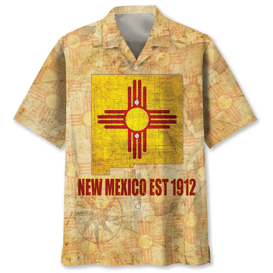Hawaiian Shirt / Adults / S New Mexico EST 1912 Hawaiian Shirt
