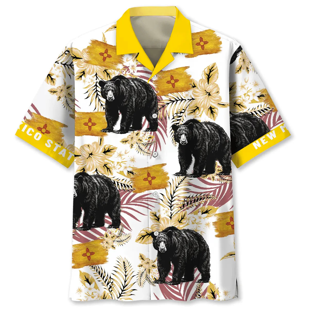 Hawaiian Shirt / Adults / S New Mexico State Proud Black Bear Hawaiian Shirt