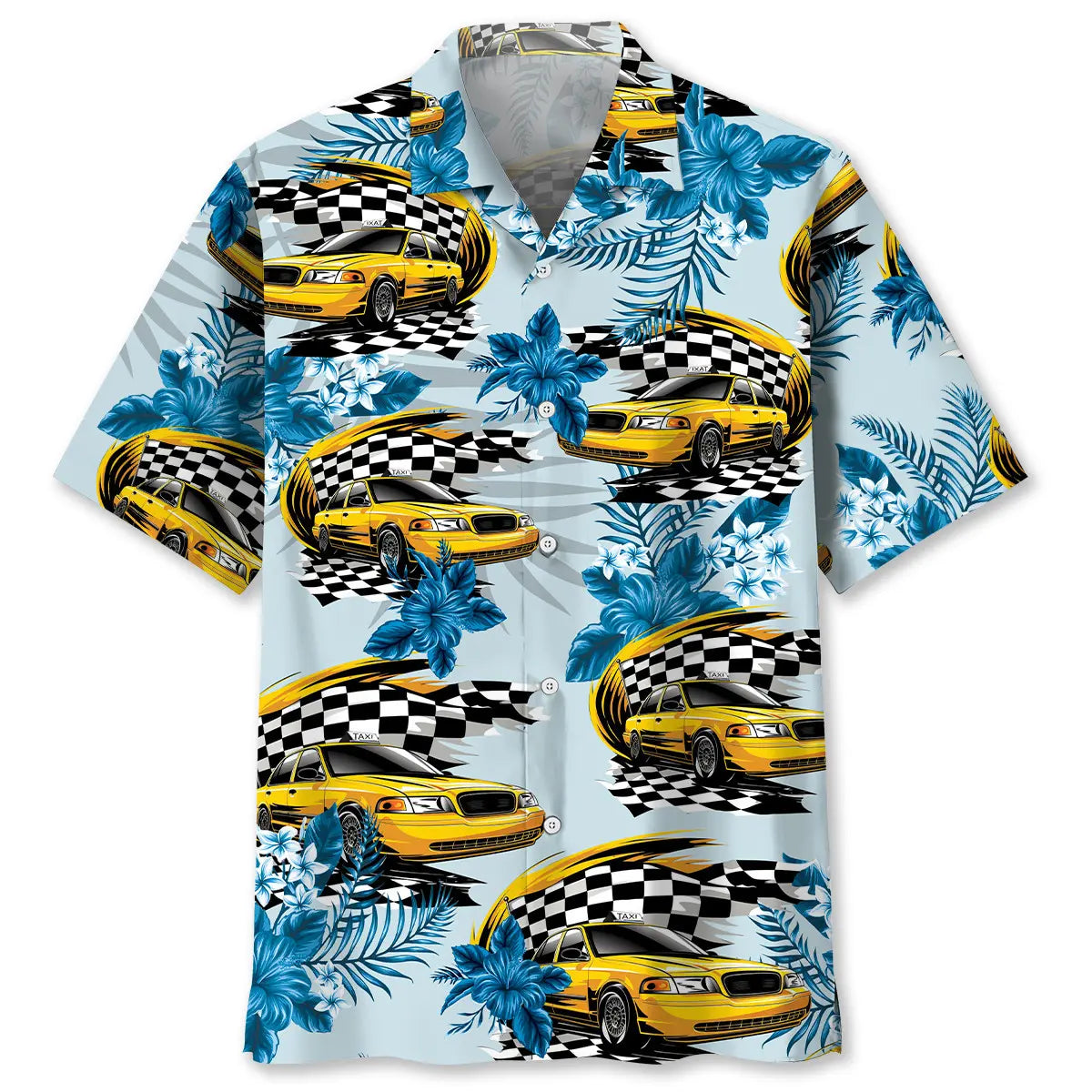 Hawaiian Shirt / Adults / S New York Yellow Taxi Car Racing Hawaiian Shirt