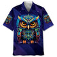 Hawaiian Shirt / Adults / S Night Owl Art Hawaiian Shirt