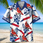 North Carolina Proud Cardinal Bird Hawaiian Shirt
