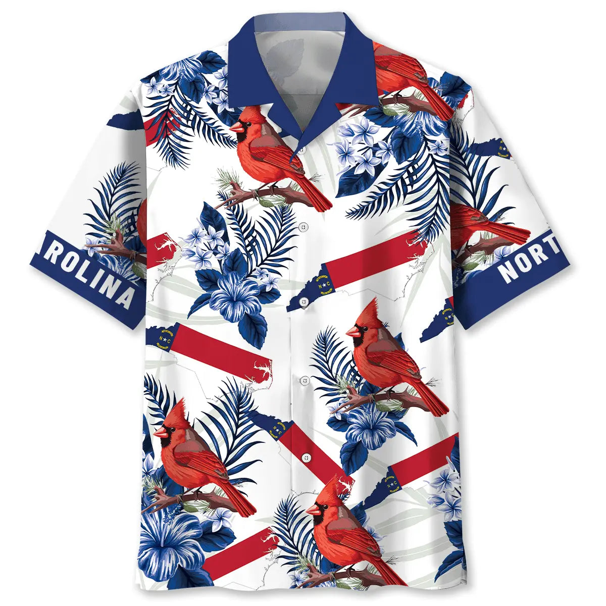 Hawaiian Shirt / Adults / S North Carolina Proud Cardinal Bird Hawaiian Shirt