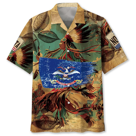 Hawaiian Shirt / Adults / S North Dakota Native Proud Hawaiian Shirt