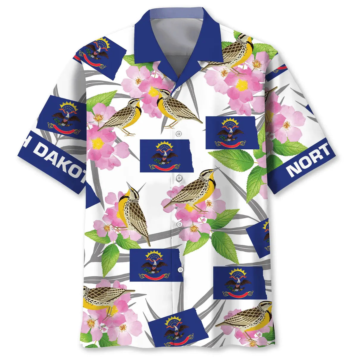 Hawaiian Shirt / Adults / S North Dakota State Proud Hawaiian Shirt