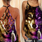 Purple Wolf Mystic Spirit - Hollow Tank Top