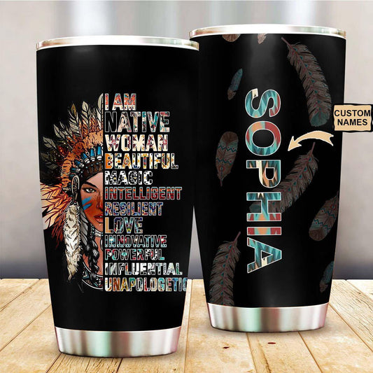Native Woman Beautiful Personalized 20 Oz Tumbler