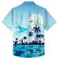 Ocean Beach Surf Coconut Tree Summer Vacation Hawaiian Shirt