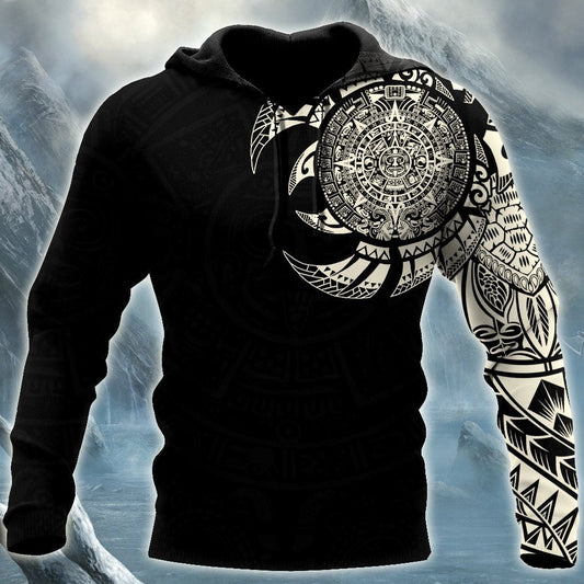 Aztec Mayan Tattoo Art - 3D Hoodie